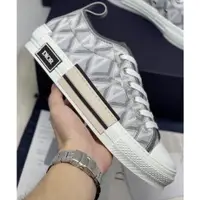 在飛比找蝦皮購物優惠-Dior LOW 帆布灰色運動鞋 LAI B23 [全盒]