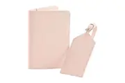 BagBase Faux Leather Boutique Travel Set (Soft Pink) (One Size)