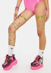 Lime Gettin' Groovy Metallic Leg Wraps