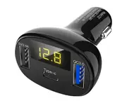 QC3.0 Dual USB Digital Display Fast Car Charger