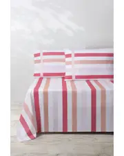 Brooks Brothers 200 Thread Count Awning Stripe Cotton Percale Sheet Set