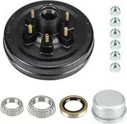 Youxmoto 6 on 5.5 Trailer Brake Drum Kit for 5200 lb Axles, for 12 x 2 Trailer Brake Drum Assembly 6-Hole, 5.5" B. C for Dexter Rvs