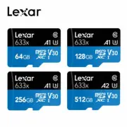 Lexar 633X 128/ 256/ 512GB U3 V10/V30 A1/A2 Class 10 MicroSD XC TF Memory Card