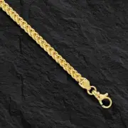 14k Yellow Gold Mens Square Franco Link 20" 3.2 MM 10 GRAMS Chain/Necklace