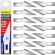 DIYSELF 20PCS Craft Knife Blades, SK5 Carbon Steel #11 Exacto Knife Blades Refill Hobby Art Blade Exacto Blade Cutting Tool with Storage Case for Craft, Hobby, Scrapbooking, Stencil