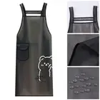 Waterproof Kitchen Apron Cute Cartoon Bears Cleaning Aprons Household