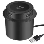 3 In 1 Multi-functional Embedded Quick Charger USB Desktop Wireless Charger