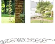 Iron Rain Chain Drainage Function Decorative Ring Wind Chime Elegant Relaxing Tranquil Rain Chimes for Garden Artwork Decoration