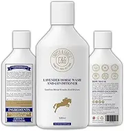 Lavender Horse Wash and Conditioner 500ML by Cooper and Gracie | Soothes Minor Knocks and Bruises | Powerful Organic Natural Horses Shampoo | Effectively Shines and Cleans Mane Tail