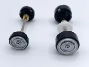 Carrera Axle Assembly w/ Wheels Lancia Beta Montecarlo Silver 1/32 Slot Parts F