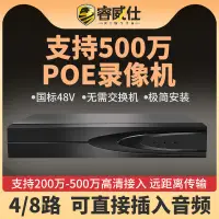 在飛比找露天拍賣優惠-睿威仕 POE供電硬盤錄像機48路網絡高清NVR家用數字遠程