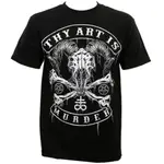 正品 THY ART IS MURDER BAPHOMET SKULL PARIED 休閒短袖上衣印花棉質男士 T 恤加