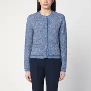 [GUCCI] Light blue cotton-blend cardigan XS Light blue