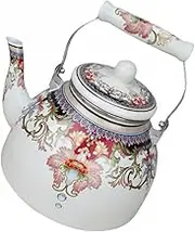 ABOOFAN Enamel Craft Teapot Heat Resistant Decorative Kettle for Home Restaurant Stylish Design for Tea Lovers for Induction Cookers and Leisure Tea