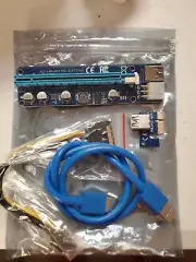 PCI-E 1x to 16x Powered USB3.0 GPU Riser Extender Adapter Card (version 008c)