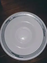 Corelle Tea cup/Mug saucer REPLACEMENT Black stripes design