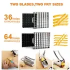 French Fry Cutter Stainless Steel Vegetable Potato Slicer Dicer Chopper 2 Blades