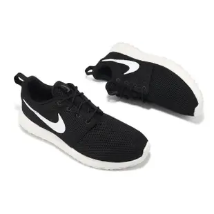 【NIKE 耐吉】高爾夫球鞋 Roshe G NN 男鞋 黑 白 網布 鬆餅格紋 緩震 運動鞋(DV1202-002)