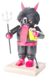 Müller German Nutcracker Krampus, Height 22 cm / 9 inch, Original Erzgebirge ...