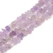 Light Amethyst Rough Nugget Chunks Center Drill Beads Size 10x15mm15.5" Strand