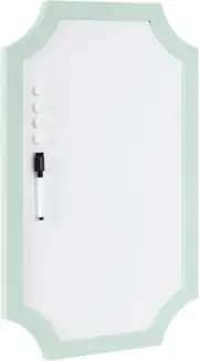 Holbrook Scalloped Magnetic Dry Erase Board with Marker and Four Magnets, 15 X 2