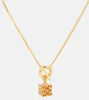 [Loewe] Loewe Anagram 24kt gold-plated sterling silver necklace One Size gold
