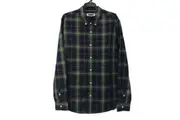Jeanswest Blue & Green Checkered Long Sleeve Button Up Shirt Mens Size L NEW