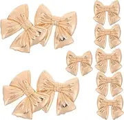 Healvian 10pcs Bow Shape Metal Sewing Buttons for Clothes Fasteners Decorative Fasteners for Cloak Coat Sweater Design Durable and Easy to Use