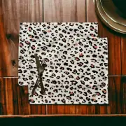 Placemats Blush Pink Leopard - Set of 6, Supla, Gift, Dinner, Home Textile