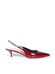 Burgundy Patent Signoria Slingback Heels
