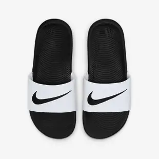 【NIKE 耐吉】KAWA SLIDE GS/PS 白黑 拖鞋 女鞋 休閒 運動(819352-100)