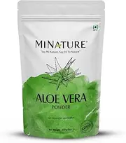 mi nature Aloevera Powder (Aloe barbadenis) / 100% Pure, Natural and Organic (227g / (1/2 lb) / 240mls) - Resealable Zip Lock Pouch