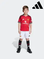 adidas Red Mini Kids Manchester United 25/26 Home Kit (AN5478) | $115