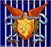 Redlands Marine Orange Citrus Fruit Crate Label Art Print
