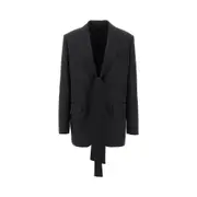 [PINKO] PINKO Techno wool blazer jacket with satin collar Woman 42 42 Black