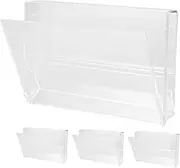 Generic 4pcs Clear Plastic Cassette Tape Storage Box Set Retro Music Tape Organizer Holder for Audio Display for Home Office Use Vintage Style Design