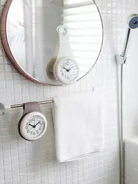 在飛比找樂天市場購物網優惠-掛鐘 北歐簡約浴室鐘廚房防水靜音家用吸盤鐘錶冰箱創意個性迷你
