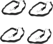 KICHOUSE 4Pcs Adjustable Bungee Cords Heavy Duty Elastic Binding Straps with Hooks for Cargo Binding Luggage Motorcycles and Outdoor Use