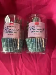 Coles Create & Bake Mermaid cupcake Kit Bnip Free Post (acc160)
