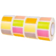 4 Rolls Colored Sticker Labels Paper Coding Self Adhesive Stickers