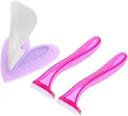 OHPHCALL Razor for Women Single Blade Bikini Shaver 3pc Set Hair Razor for Bikini Body Underarm Plastic Ladies Trimmer Random