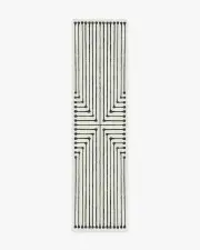 75' x 305' | Machine Washable Runner Rug | Kid & Pet Friendly | Indoor Rug | Inkdrop Black & Ivory Rug by Jonathan Adler | Ruggable
