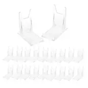 20 Pack Display Stands, Acrylic Plate Holder, Acrylic Book Stand, Plate Stand...