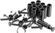 [Ipetboom] 12Pcs Zinc Alloy Cord Locks for Drawstrings Durable Shoelace Clips for Hoodies Bags and Pants Reliable End Stoppers with Stylish Design Gun Finish