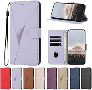 Cover Compatible with Oppo A57 4G,Compatible with Oppo A57 4G Magnetic Closure [PU Leather + Shell] Card Slot Flip Stand Lanyard Purple