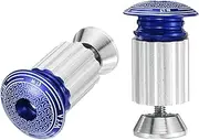 uxcell Bar End Plugs Aluminum Handlebar End Caps Bike Plugs 0.6oz Expanding Locking for MTB Road BMX Fixed Gear Bike, Blue