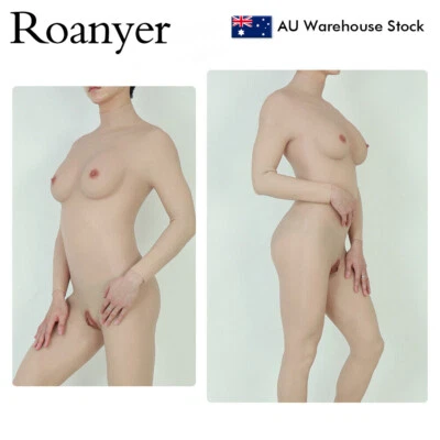 Roanyer Silicone Full Body Suit C Cup Breast Forms Fake Boobs For Crossdressers