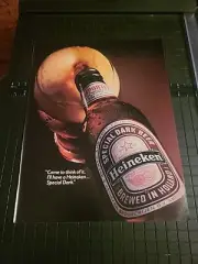 Heineken Special Dark Beer 1983 Print Ad 8x11 Great To Frame
