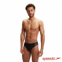 在飛比找momo購物網優惠-【SPEEDO】男 運動三角泳褲 Medley Logo(黑