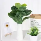Ornament Artificial Ficus Branch Lifelike Greenery Fake Plants Faux Leaves